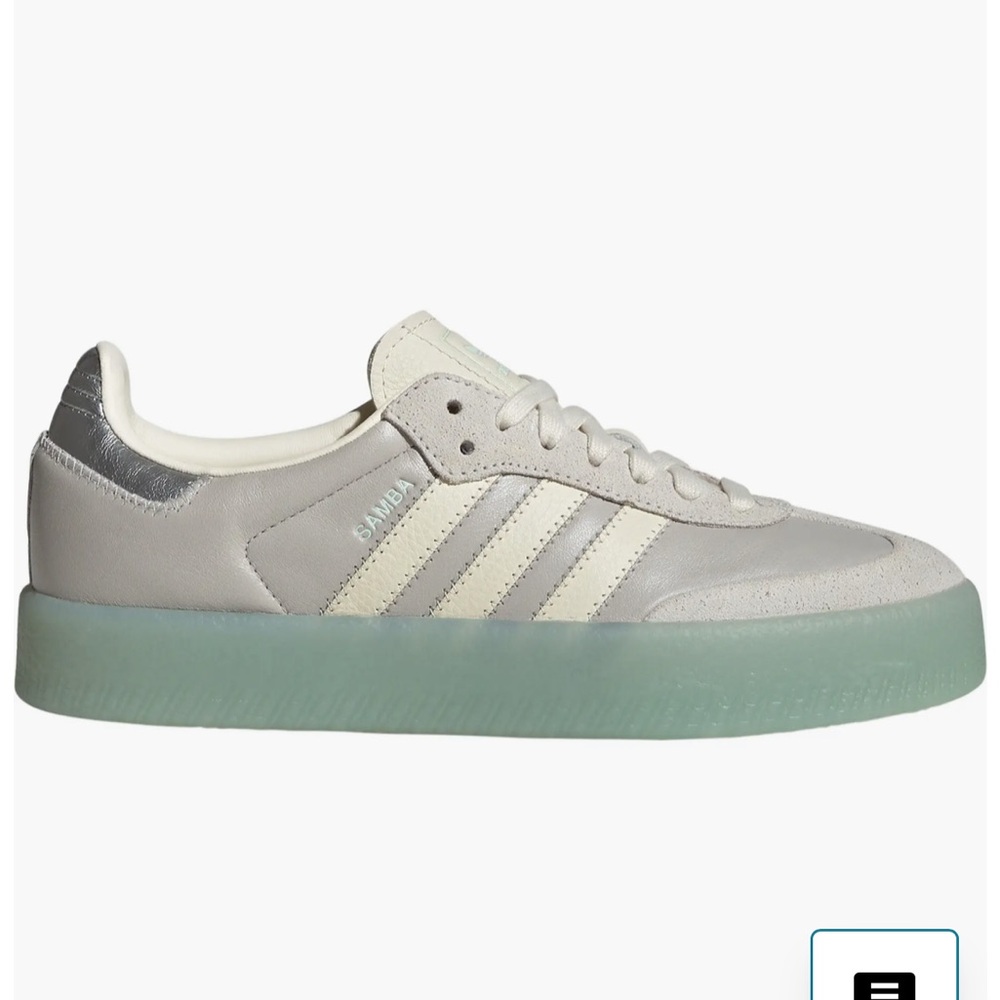 NWB Adidas Samba Sneaker Greone/ Crewht/ Clemin Women 7.5